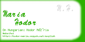 maria hodor business card